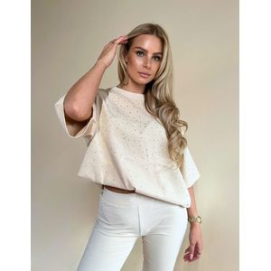 Reinders T-Shirt Diamonds All Over - Creme ONE