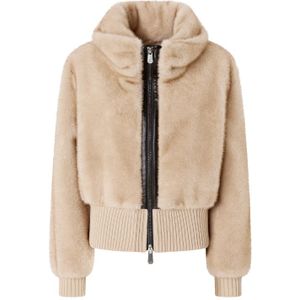Pinko, Dames, Jassen, Beige, Maat: L Poliester,