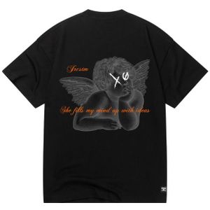 JorCustom KD25 Angel Loose Fit Tee - Black XS