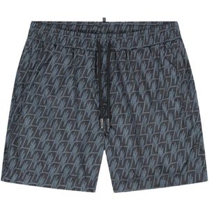 Malelions Monogram Swim Shorts - Black S
