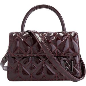 Nikkie Amna Patent Shoulderbag - Deep Red/Gun Metal