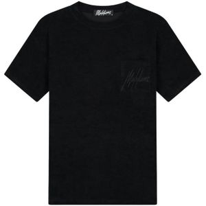 Malelions Signature Towelling T-Shirt - Black 4XL