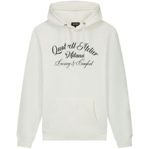Quotrell Atelier Milano Chain Hoodie - Off White/White