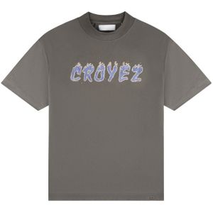 Croyez Burning Logo T-Shirt - Anthracite/Purple XXS