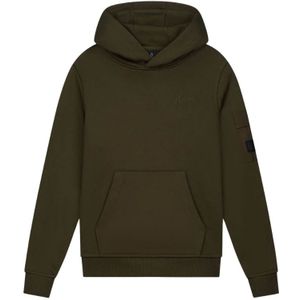 Malelions Kids Nylon Pocket Hoodie - Moss Green 8-128