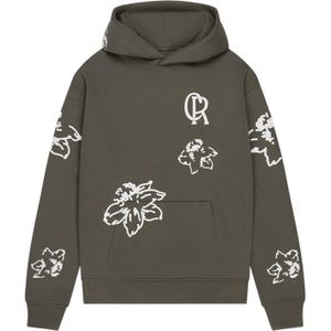 Croyez Flower Hoodie - Dusty Olive XS