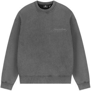 JorCustom Women Handscript Fleece Crewneck Sweater - Acid Grey XS
