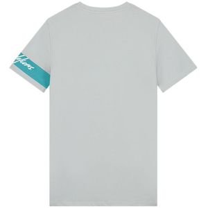 Malelions Captain T-Shirt - Grey/Aqua Blue XXS