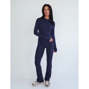 Noelle Longsleeve Top - Dark Navy XS
