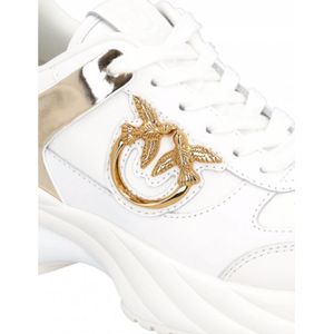 Pinko Ariel Tubled Leather Sneaker - Calf Leather/Mirror White 40