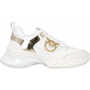 Pinko Ariel Tubled Leather Sneaker - Calf Leather/Mirror White 41
