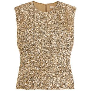 JOSH V - Pailletten Top - Goud