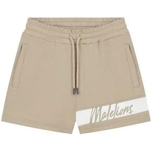 Malelions Women Captain Shorts - Taupe/White XS