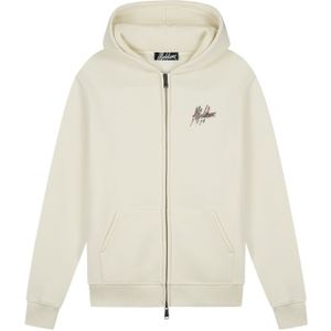 Malelions Splash Zip Hoodie - Off-White/Red XS