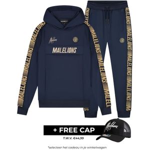 Malelions Sport Warming Up Tracksuit - Navy/Gold XXS