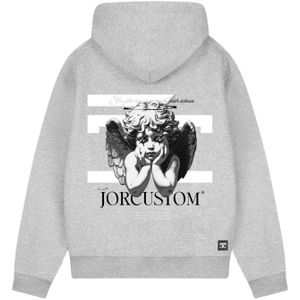 JorCustom Angel 2.0 Fleece Oversized Hoodie - Grey Melange XS