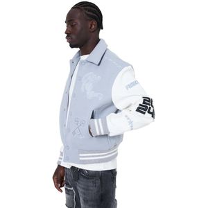 Amicci Tonali Varsity Jacket - Grey XXL