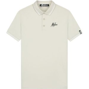 Malelions Signature Polo - Taupe/White