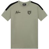 Malelions Kids Sport Transfer T-Shirt - Moss Grey/Black