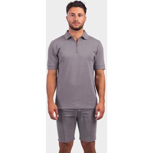 2LEGARE Rover Zip Polo - Steel Grey S