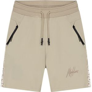 Malelions Sport React Tape Shorts - Beige/Dark Beige