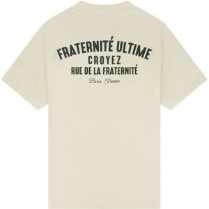 Croyez Fraternité Puff T-Shirt - Off-White/Dark Green XXL