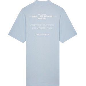 Malelions Women Members T-Shirt Dress - Ice Blue XXS