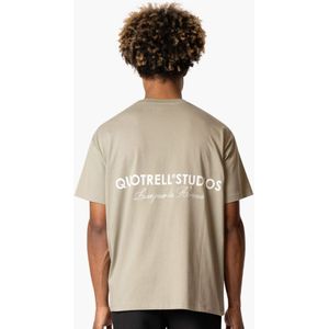 Quotrell Studios T-Shirt - Faded Olive/White XL