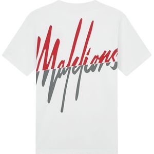 Malelions Split T-Shirt - White/Red