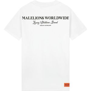 Malelions Worldwide T-Shirt - White/Black XL