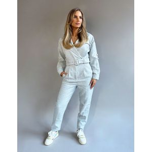 Josh V Luar Jumpsuit - Ash Blue/Silver Glitter