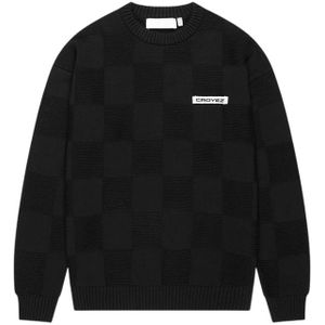 Croyez Checkerboard Knit Sweater - Black S