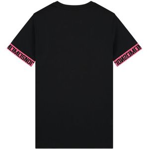 Malelions Venetian T-Shirt - Black/Hot Pink S