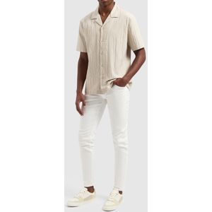 Wrinkled Short Sleeve Shirt - Sand M