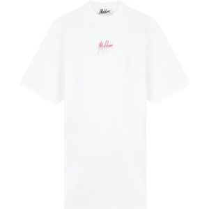 Malelions Women Kiki T-Shirt Dress - White/Blossom S
