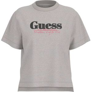 Guess Cn Sl Guess Tour Dates Tee - Light Melange Grey M XS
