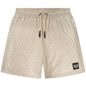 Quotrell Monogram Swimshorts - Sand/Monogram