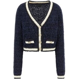 Guess - Aomori Tape Yarn Cardi - Suiting Blue Multi - Cardigan