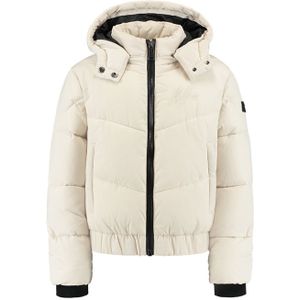 Malelions Girls Cropped Puffer Jacket - Beige 152