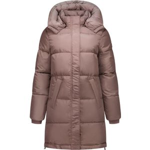 Malelions Women Signature Long Puffer Jacket - Dark Taupe XS