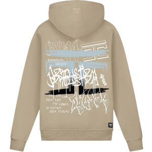 JorCustom Graffiti Slim Fit Hoodie FW24 - Sand XXL