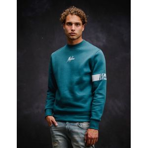 Malelions Captain Sweater 2.0 - Petrol/White M