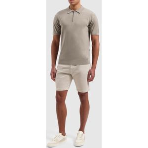 Halfzip Knitwear Polo - Taupe S
