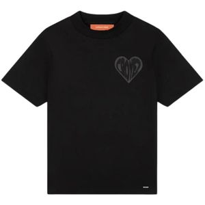 Croyez Mini Puffed Heart T-Shirt - Black 1/2 YRS