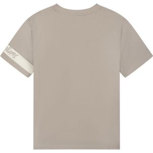 Malelions Women Captain T-Shirt - Taupe/Off White XXS