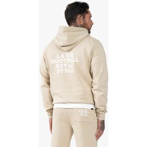 Quotrell La Vie Hoodie - Oat/Off White L