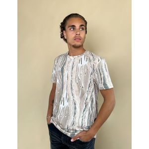 Carlo Colucci - C3486 - T-shirt - Camel Multicolor - Slim Fit