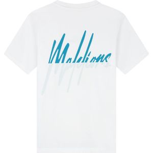 Malelions Women Kiki T-Shirt - White/Azzurro XXS