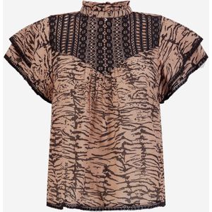 Nikkie Ramira Top - Black/Tawny Brown 32