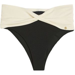 Lotus Bikini Bottom - Black/Creme White M